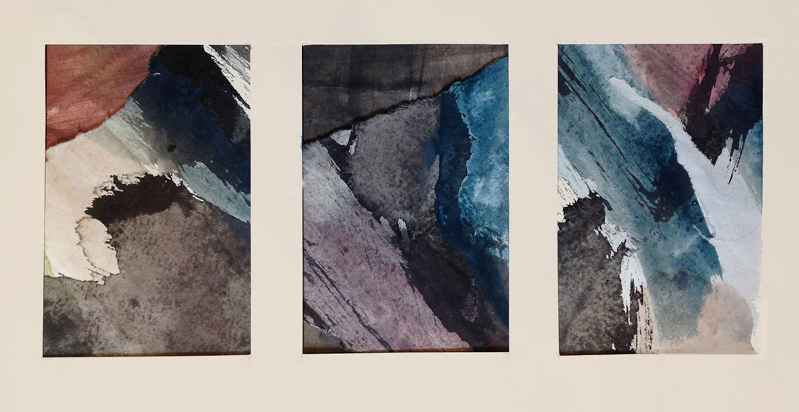 Cascade Triptych - Collage by Michael D. Hofmann
