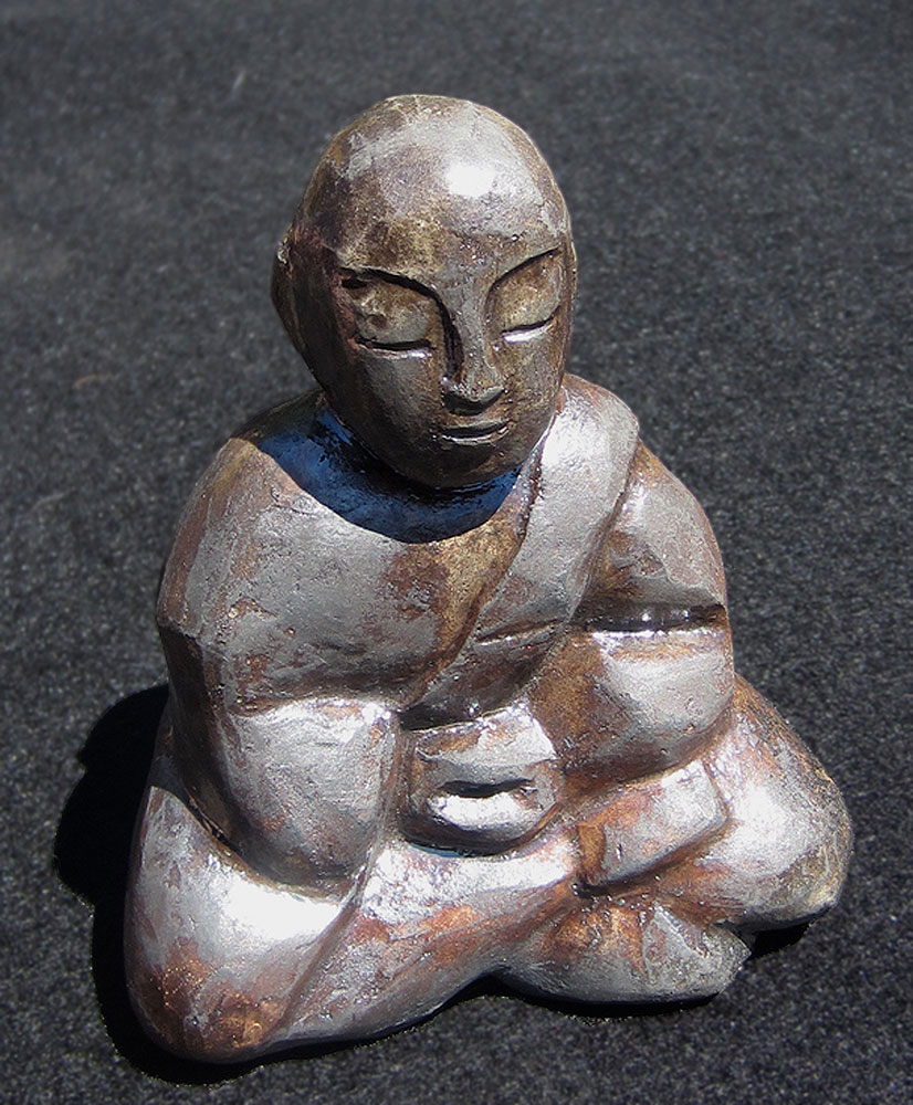 Sitting Monk - Ceramic Sculpture by Michael D. Hofmann