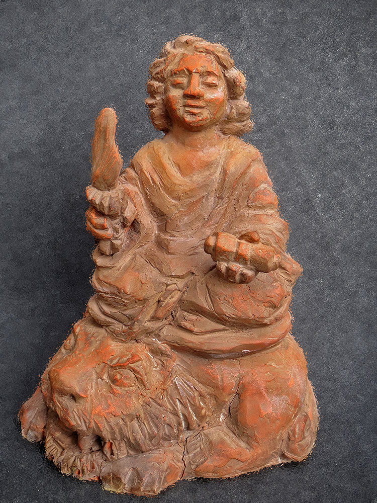 Monju Bosatsu - Ceramic Sculpture by Michael D. Hofmann